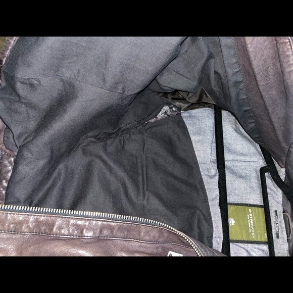 G-Star Biker Leather Jacket - Picture 6 of 7